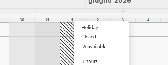 Holiday & Calendar exceptions